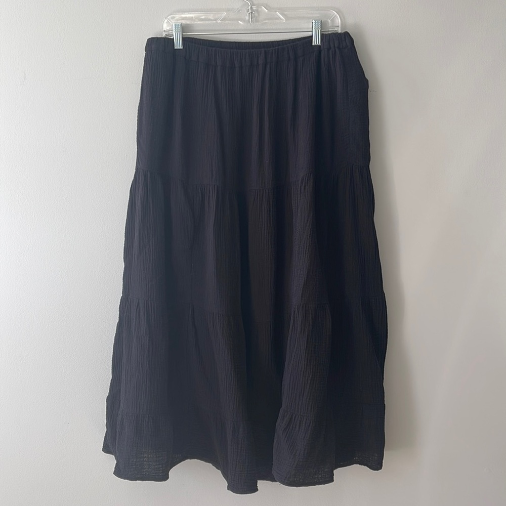 Calvin Klein Black Maxi Tiered Size Large